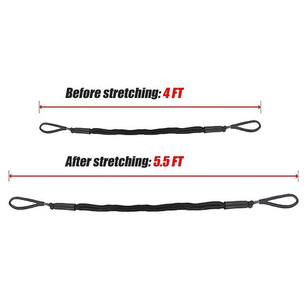 4 Pack Marine Bungee Dock Line Boat Mooring Rope Anchor Cord Stretch Tools Kings Warehouse 