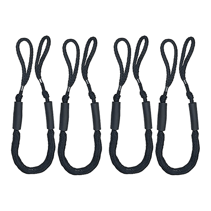 4 Pack Marine Bungee Dock Line Boat Mooring Rope Anchor Cord Stretch Tools Kings Warehouse 