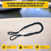 4 Pack Marine Bungee Dock Line Boat Mooring Rope Anchor Cord Stretch Tools Kings Warehouse 