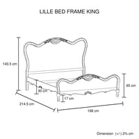 4 Pcs Bedroom Suite Oak Wood Plywood Veneer White Washed Finish in King Size Furniture Kings Warehouse 