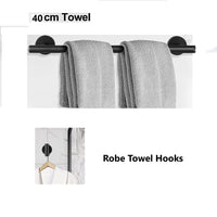4 Piece Stainless Steel-Towel Rack Set Wall Mount with Brushed Finish for Bathroom Kings Warehouse 