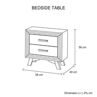 4 Pieces Bedroom Suite King Size Silver Brush in Acacia Wood Construction Bed, Bedside Table & Dresser Furniture Kings Warehouse 