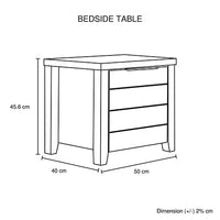 4 Pieces Bedroom Suite Natural Wood Like MDF Structure Double Size Oak Colour Bed, Bedside Table & Dresser Furniture Kings Warehouse 