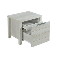 4 Pieces Bedroom Suite Natural Wood Like MDF Structure Queen Size White Ash Colour Bed, Bedside Table & Tallboy Furniture Kings Warehouse 
