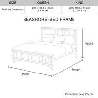 4 Pieces Bedroom Suite Queen Size Silver Brush in Acacia Wood Construction Bed, Bedside Table & Tallboy Home & Garden Kings Warehouse 