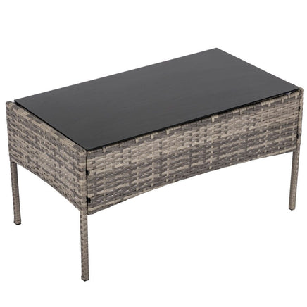 4 Seater Wicker Outdoor Lounge Set &#8211; Mixed Grey Furniture Kings Warehouse 