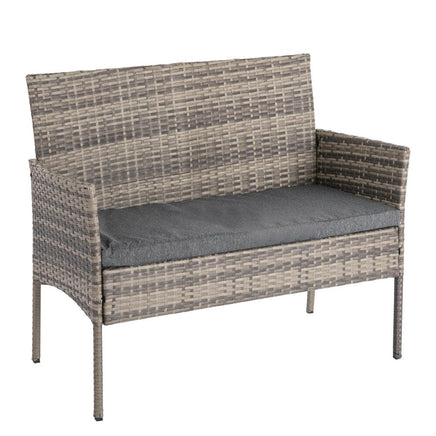 4 Seater Wicker Outdoor Lounge Set &#8211; Mixed Grey Furniture Kings Warehouse 