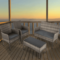 4 Seater Wicker Outdoor Lounge Set &#8211; Mixed Grey March Mayhem Kings Warehouse 