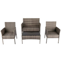 4 Seater Wicker Outdoor Lounge Set &#8211; Mixed Grey March Mayhem Kings Warehouse 