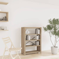 4-Tier Bookcase 80x30x110 cm Solid Wood Acacia Kings Warehouse 