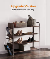 4 Tier Metal Shoe Rack Storage Organiser for Entryway and Bedroom Kings Warehouse 