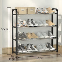 4 tier Shoe Rack Storage Organiser (Black) Kings Warehouse 