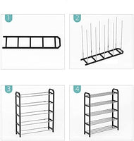 4 tier Shoe Rack Storage Organiser (White) Kings Warehouse 