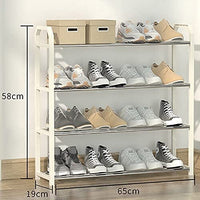 4 tier Shoe Rack Storage Organiser (White) Kings Warehouse 