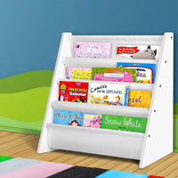 4 Tiers Kids Bookshelf Magazine Shelf Children Bookcase Rack Organiser Baby & Kids Kings Warehouse 