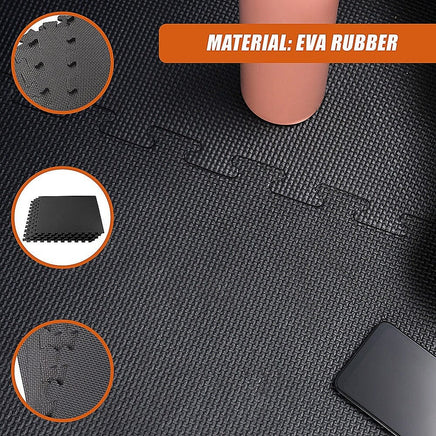 4 Tiles EVA Interlocking Gym Floor Mats – Home Fitness Puzzle Exercise Mat Set Sports & Fitness Kings Warehouse 