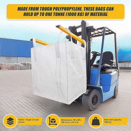 4 x 1 tonne FIBC Polypropylene UV Rated Builder / Bulk / Landscape Bags Home & Garden Kings Warehouse 