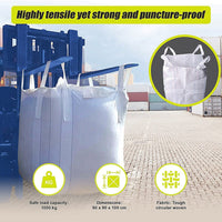 4 x 1 tonne FIBC Polypropylene UV Rated Builder / Bulk / Landscape Bags Home & Garden KingsWarehouse 