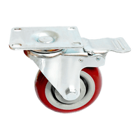 4 x 4" Heavy Duty PU Swivel Castor Wheels With Brake Tools Kings Warehouse 