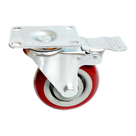 4 x 4" Heavy Duty PU Swivel Castor Wheels With Brake Tools Kings Warehouse 