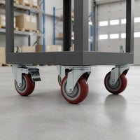 4 x 4" Heavy Duty PU Swivel Castor Wheels With Brake Tools Kings Warehouse 