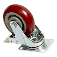 4 x 4" Heavy Duty PU Swivel Castor Wheels With Brake Tools Kings Warehouse 