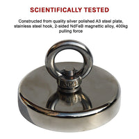 400Kg Salvage Strong Recovery Magnet Neodymium Hook Treasure Hunting Fishing Outdoor Recreation Kings Warehouse 