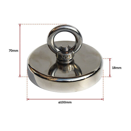400Kg Salvage Strong Recovery Magnet Neodymium Hook Treasure Hunting Fishing Outdoor Recreation Kings Warehouse 