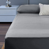 400TC Cotton Percale King Single Combo Set 50cm Wall Grey Home & Garden Kings Warehouse 