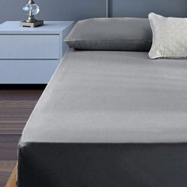 400TC Cotton Percale King Single Combo Set 50cm Wall Grey Home & Garden Kings Warehouse 