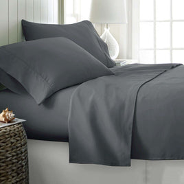 400TC Cotton Sateen Sheet Set King - Grey Home & Garden Kings Warehouse 