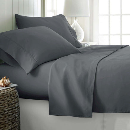 400TC Cotton Sateen Sheet Set King - Grey Home & Garden Kings Warehouse 