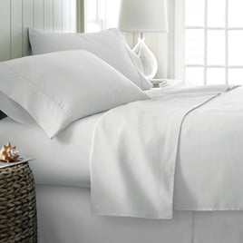 400TC Cotton Sateen Sheet Set King - White Home & Garden Kings Warehouse 