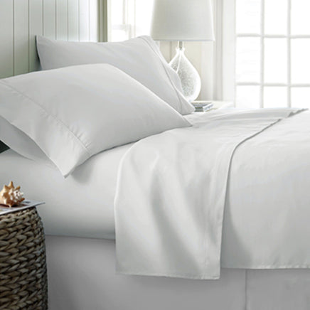 400TC Cotton Sateen Sheet Set King - White Home & Garden Kings Warehouse 