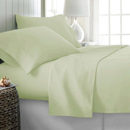 400TC Cotton Sateen Sheet Set Queen - Ivory (with a Hint of Green) Home & Garden Kings Warehouse 