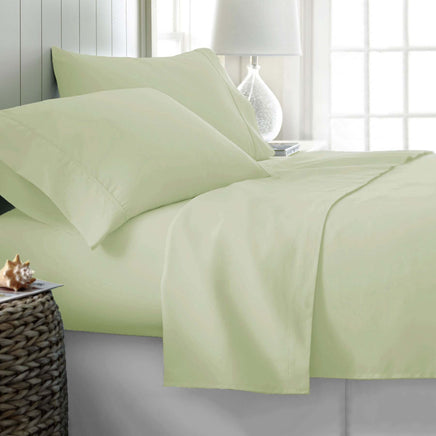 400TC Cotton Sateen Sheet Set Queen - Ivory (with a Hint of Green) Home & Garden Kings Warehouse 