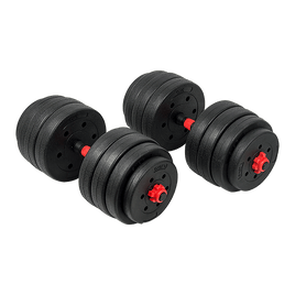 40kg Adjustable Rubber Dumbbell Set Barbell Home GYM Exercise Weights Sports & Fitness Kings Warehouse 