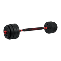 40kg Adjustable Rubber Dumbbell Set Barbell Home GYM Exercise Weights Sports & Fitness Kings Warehouse 