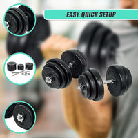 40KG Dumbbell Adjustable Weight Set Sports & Fitness Kings Warehouse 