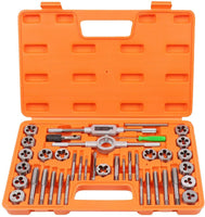 40Pc Tap And Die Set Metric Szie Screw Screwdriver Thread Drill W/t Pitch Gauge Tools Kings Warehouse 