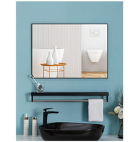 40x50cm Black Rectangle Wall Bathroom Mirror Bathroom Holder Vanity Mirror Corner Decorative Mirrors Kings Warehouse 