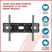 42-85" Inch 85kg Slimline Universal TV Tilt Wall Mount Bracket Audio & Video Kings Warehouse 