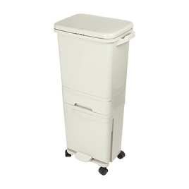 42L Rubbish Bin Waste Trash Can Pedal Recycling Kitchen Wheel 2 Compartment Home & Garden Kings Warehouse