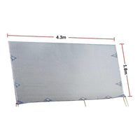 4.3m Caravan Privacy Screen Side Sunscreen Sun Shade for 15' Roll Out Awning Kings Warehouse 