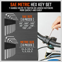 44-Piece Impact Screwdriver Set with Magnetic Bits, High Torque Hex Keys and Rack with Color Grip Tools Kings Warehouse 