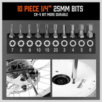 44-Piece Impact Screwdriver Set with Magnetic Bits, High Torque Hex Keys and Rack with Color Grip Tools Kings Warehouse 