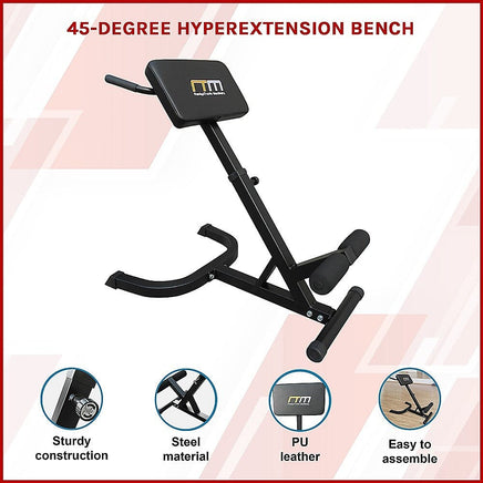 45-Degree Hyperextension Bench Sports & Fitness Kings Warehouse 