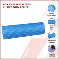 45 x 15cm Physio Yoga Pilates Foam Roller Kings Warehouse 