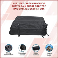 458 Litre Large Car Cargo Travel Rain Proof Roof Top Bag Storage Carrier Box Auto Accessories Kings Warehouse 