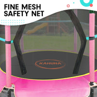 4.5ft Trampoline Round Free Safety Net Spring Pad Cover Mat Outdoor Green Pink Sports & Fitness Kings Warehouse 